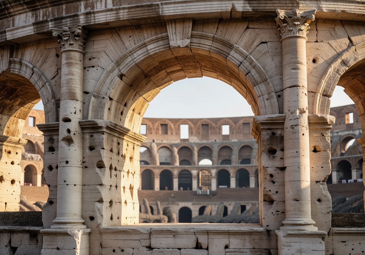 Roman colosseum arch detail